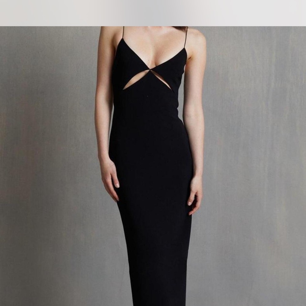 bec + bridge Black Backless Dress